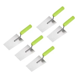 5pcs Plat Maçonnerie Truelle 5.9"x3.5" Carbone Panneau Caoutchouc Poignée - Photo 1 sur 5