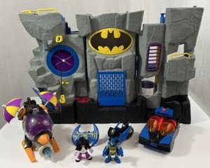 Imaginext Batman 2007 Batcave Playset + Penguin Plane w 2 Figures & Batmobile - Picture 1 of 10