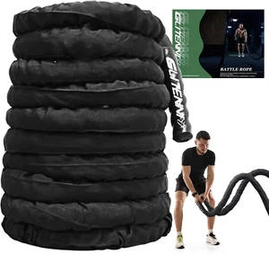 Battle Ropes schwarz Trainingsseil 1,5 Zoll Battle Ropes für Home Gym 30 Fuß Training - Bild 1 von 12
