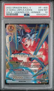 PSA 10 Ultra Instinct Son Goku, Despertar Ilimitado P-400 Dragon Ball Super DBS - Imagen 1 de 2
