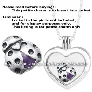 Authentic Sterling Silver Purple Ladybug Petite 797050EN159 - Picture 1 of 2