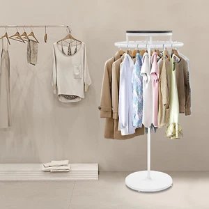 Round Clothing Rack Floor Standing Clothes Hanging Rack Garment Display - Picture 1 of 17