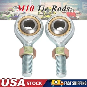 Rodamiento de rótula de extremo de varilla de amarre de dirección M10 de 2 piezas para ATV Dune Buggy Go Kart - Imagen 1 de 12