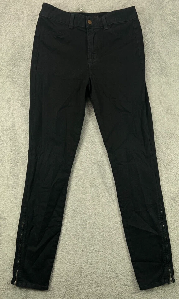 J Brand Jeans Womens 27 Black Cigarette Jeans Ankle Zipper Skinny Jean Mid 28x29 - Image 1 of 4