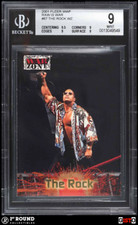 The Rock BGS 9: 2001 Fleer WWF Raw Is War (WZ) 1st Major Card Year Gisto POP 1