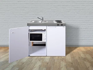 Miniküche Singleküche Kleinküche MKM100 Kühlschrank 1 m br Mikrowelle - Bild 1 von 11