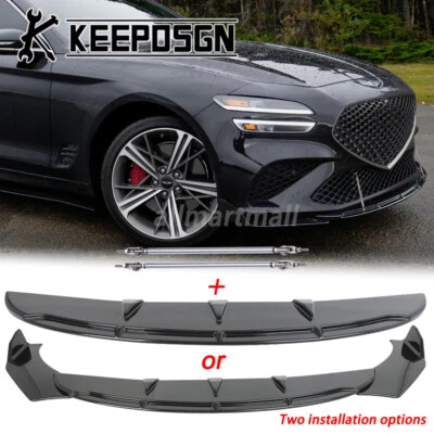 Kit de carrocería de varilla de puntal divisor de labios para parachoques delantero para Hyundai Genesis G70 G80 Foto 1 de 4