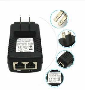 POE Injector 48V 0.5A Power Over Ethernet Adapter For POE IP Camera Switch CA - Photo 1/2
