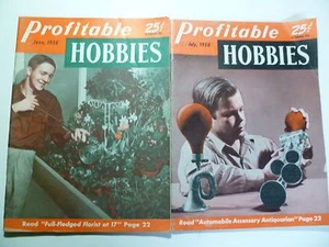Vintage June July 1950 Profitable Hobbies Craft Magazines Florist Automobile - Picture 1 of 7