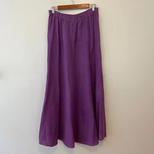 Click Color Me Baumwolle lila Leinen A-Linie Maxirock Damen Small - Bild 1 von 8
