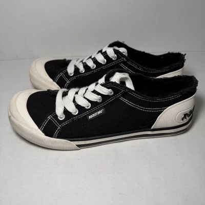 Zapatillas informales Rocket Dog Jazzin negras blancas para mujer 9 Foto 1 de 4