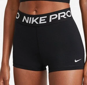 Nike Pro Women's 3" Size X Small Compression Shorts Running Training Black New - Picture 1 of 2