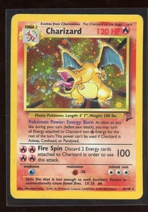 WING SWIRL 2000 Pokemon Game Base Set 2 II Charizard 4/130 Holo Foil Rare WOTC - Picture 1 of 3