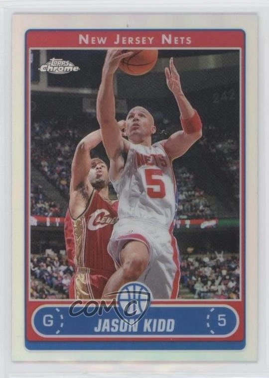 2006-07 Topps Chrome Refractor Jason Kidd #56 HOF - Image 1 of 3