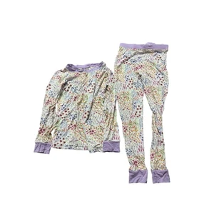 Little Sleepies Kinder Blumen Pyjama Set Größe 5/6 Langarm Oberteil & Hose - Bild 1 von 5
