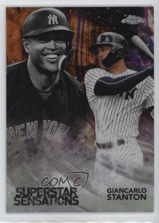 2018 Topps Chrome Superstar Sensations Orange Refractor /25 Giancarlo Stanton - Image 1 of 2