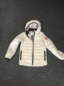 Canada Goose Jacket Puffer Down Size Youth M (10-12) Light Grey Hooded - Picture 1 of 14