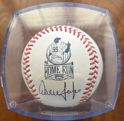 Béisbol firmado 62 jonrones con logotipo de béisbol Aaron Judge - Beckett LOA #AE14854 Foto 1 de 2