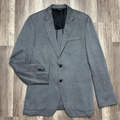 Banana Republic Blazer Mens 38R Slim Fit Gray Pick Stitch Stretch Sports Coat - Image 1 of 4