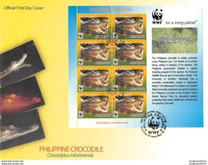 PHILIPPINES - FDC 2011 WWF MNISHEET CROCODILE -4363- - Picture 1 of 1