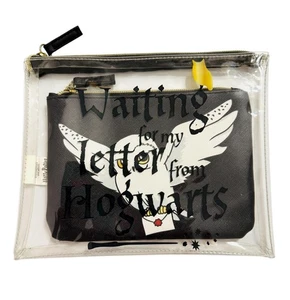 Harry Potter 2 Piece Pouch Set - Makeup Pencil - Hogwarts Owl - Picture 1 of 2