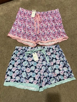 Simply Southern Lot Of 2 Lounge Shorts Women’s Size M-L NWT Shell Pink Paisley - Image 1 of 4