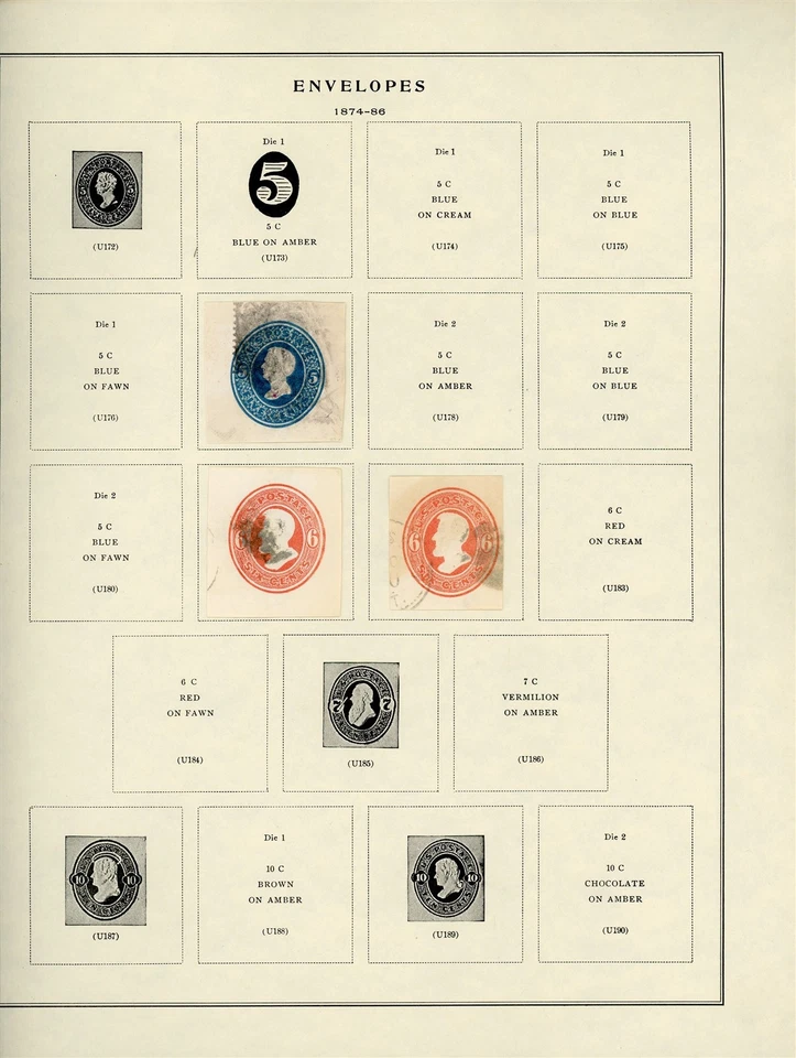 U.S. POSTAL STATIONERY Scott Specialty Album Page Lot #10 - SEE SCAN - $$$ - Image 1 of 1