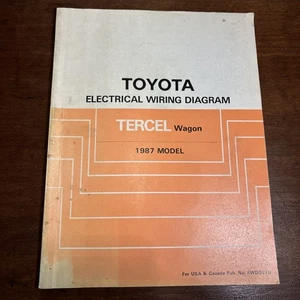  Toyota Tercel Wagon Electrical Wiring Diagram Service Manual 1987 - Picture 1 of 5