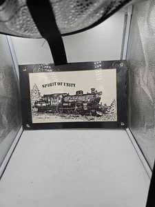 Insegna di cartone di un treno dice Spirt Of Unity 16 per 10 pollici   - Foto 1 di 9