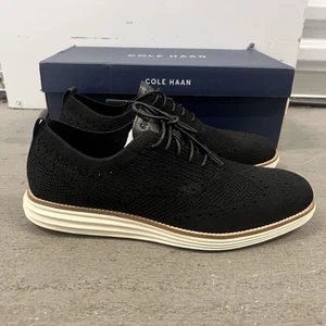 Scarpe eleganti Cole Haan uomo 2.0 Zerogrand Stitchlite Oxford nero/bianco taglia 11M - Foto 1 di 8