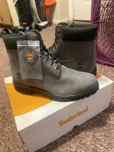 Timberland Premium 6 Inch Waterproof 'Grey Nubuck' TB 0A62BH 033 Boot Multi-Size - Picture 1 of 4