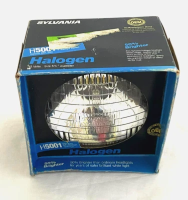 Não usado NOVO ESTOQUE ANTIGO SYLVANIA H5001 halogênio de feixe alto para sistema de 4 faróis - Imagem 1 de 4