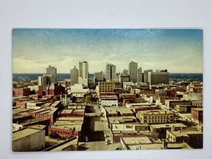 Postcard Skyline view Aerial View Fort Worth Texas H341 - Bild 1 von 2