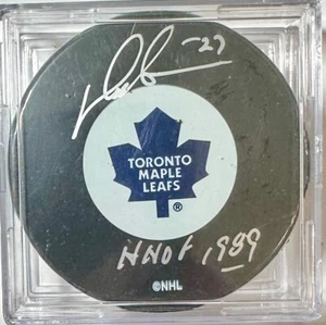 Darryl Sittler autographed Toronto Maple Leafs puck - Hockey Ink COA - Picture 1 of 2