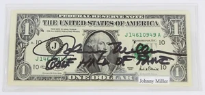 Johnny Miller Autograph w/ COA Golf 2001 1 Dollar Federal Reserve Note $1 HoF - Picture 1 of 4
