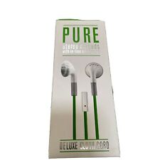 Pure Stereo Earbuds With In Line Microphone New Free Shipping