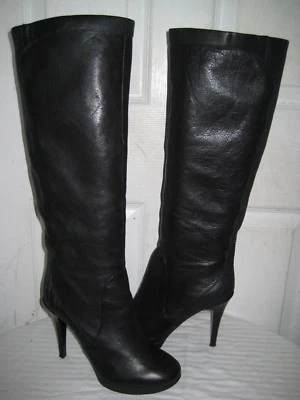 MODERNO VINTAGE Noelle Botas de Cuero Negro para Mujer Zapatos Talla 38/7.5 Foto 1 de 4