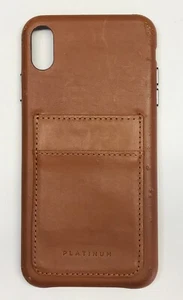 Platinum - Leather Wallet Case for Apple iPhone XS Max - Papaya - Picture 1 of 4