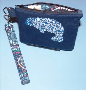 Manatee Mandala Wristlet Wallet Purse Clutch - Picture 1 of 6