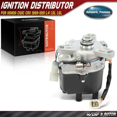 Distribuidor de encendido con tapa y rotor para Honda Civic CRX 1988-1991 L4 1,5 L 1,6 L Foto 1 de 4