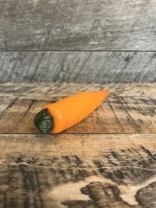 Art Blown Glass Orange Carrot - Picture 1 of 10