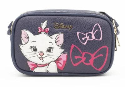 Disney The Aristocats Marie Double Zipper Crossbody Shoulder Bag Vegan Leather - Image 1 of 4
