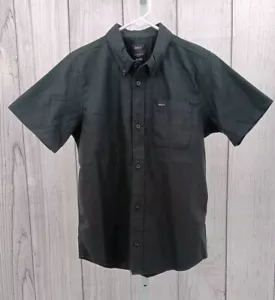 RVCA Boy's Fit Black, Short Sleeve, Button up Shirt XL, AD9 - Picture 1 of 6
