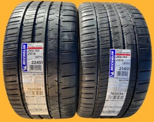 TWO BRAND NEW 265/40ZR18 Michelin Pilot Super Sport Tires 2654018 - Photo 1 sur 13