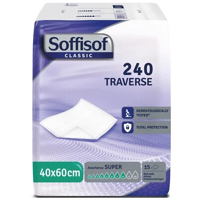 Soffisof Traverse Assorbenti Super 40x60, 60x60, 60x90 e 80x180 - Formato Scorta - Immagine 1 di 4