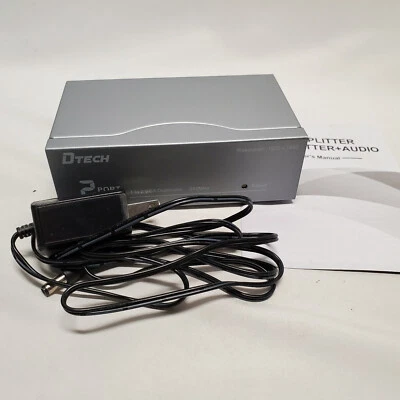 DTECH Powered 2 Port - 1 to 2 VGA Duplicator Splitter 1x2 - 250 MHz - Image 1 of 4