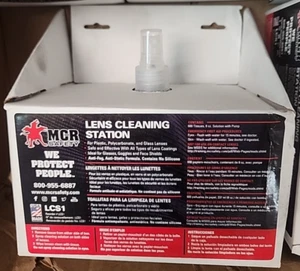 Lot Of 5 packs - MCR Safety Lens Cleaning Station LCS1/Bottle 8 Oz with Tissues - Picture 1 of 5