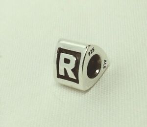 Authentic PANDORA Sterling Silver Charm APHABET LETTER "R" #790323R