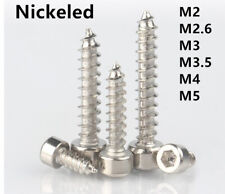 Nickeled Steel M2 M3 M4 M5 Allen Hex Socket Cap Head Sheet Metal Screws