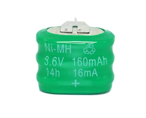 2Pcs Ni-MH Rechargeable Button Cell 3.6V 160MAH PLC Data backup Battery +2P-1P - Picture 1 of 9